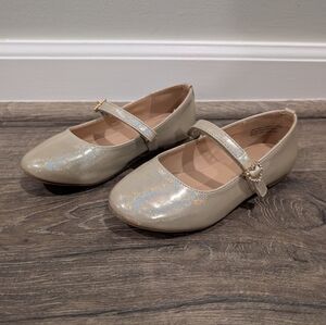 Gold Shoes Girl Size 12 Mary Janes Ballet Flats Dress Up